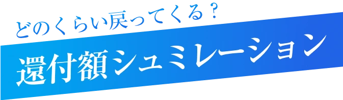 どのくらい戻ってくる！還付金還付金シュミレーション